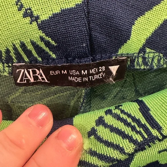 ZARA|Jacquard Pull On Flare Pants|Vintage - Picture 3 of 5